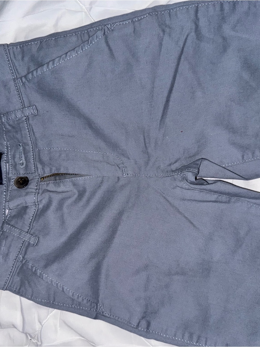 Place Men's Light Gray-Blue Flat Front Shorts
